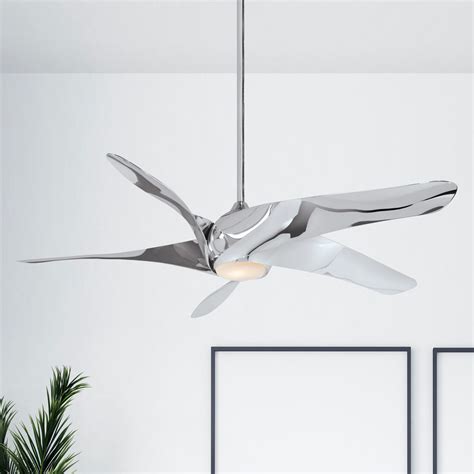 Minka aire artemis xl5 ceiling fan model f905 dk, xl5 ceiling fan with light remote control white. 62-Inch Minka Aire Artemis XL5 Liquid Nickel LED Ceiling ...