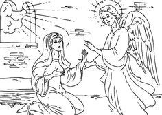 Gabriel visited mary color by number page. Angel Gabriel Appears To Mary | Gabriel, Coloring pages, Angel