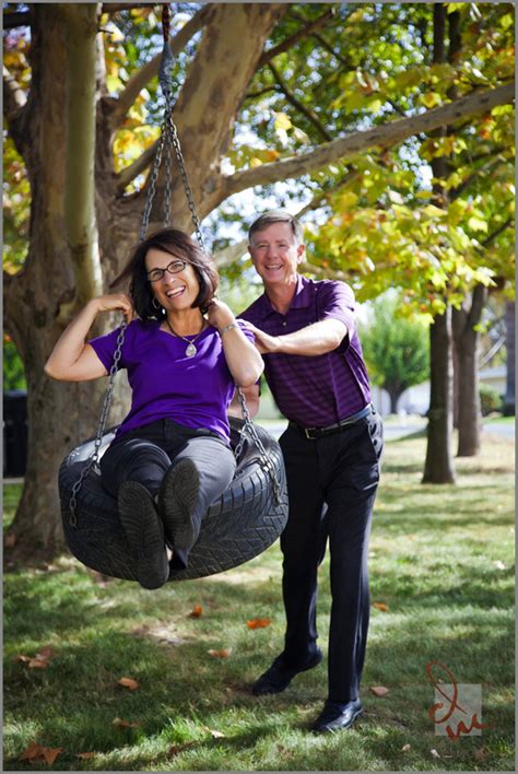 Two young couples are in for a swing. Sacramento Portrait Photography: Daniels Family