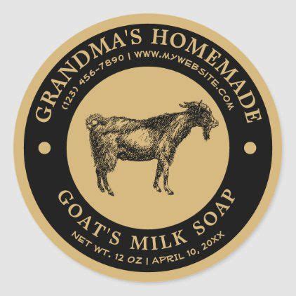 It gives a professional feel to the label, as the font and placement of the texts are very organized and practical. Vintage Homemade Goat's Milk Soap Label Template | Zazzle.com in 2021 | Homemade goat milk soap ...