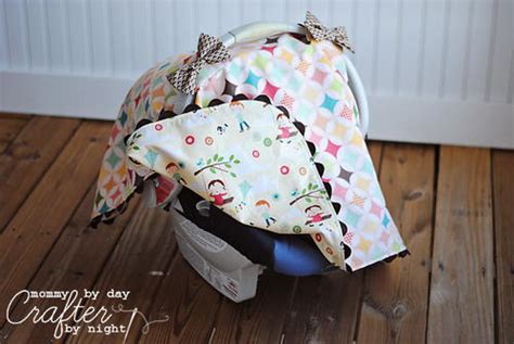 Other than shielding your child from all these conditions, this canopy will serve as a nursing cover for breastfeeding mothers. Tied with a Bow Car Seat Canopy | FaveQuilts.com