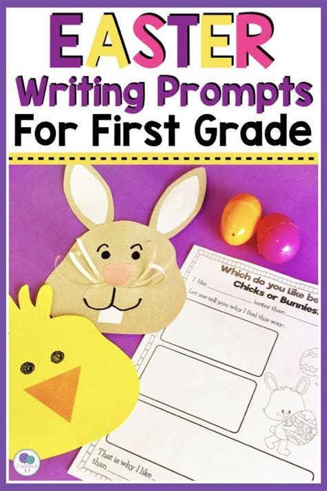 12 different easter themed writing prompts and 2 themed writing sheets to place the prompt on to. Easter writing activity - chicks and bunnies | Writing activities, Easter activities for kids ...