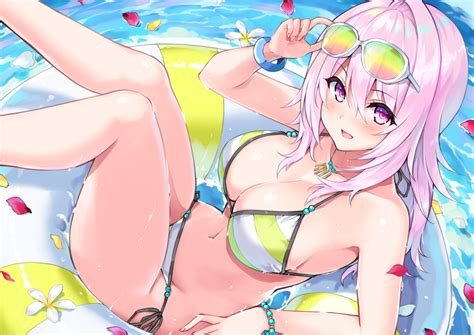 Anime characters with pink hair have become the recent sensation and prevalent craze with the fans! bikini breasts cleavage cu-no flowers hisen kaede long ...