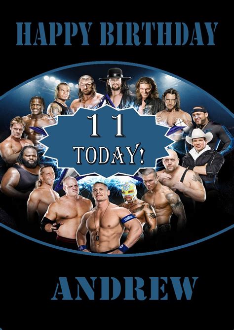 Remember, no card means no practice. Personalised WWE Wrestlemania Birthday Card