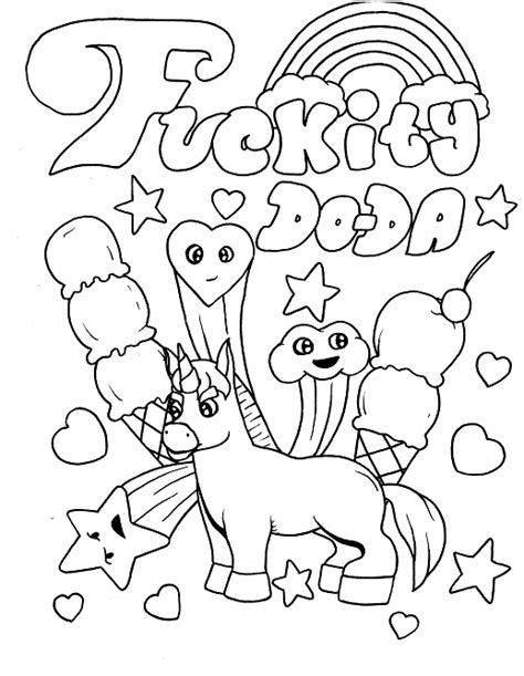 Snarky, sweary, coloring book for adults. Magical unicorn swear word coloring page for adults #funny ...