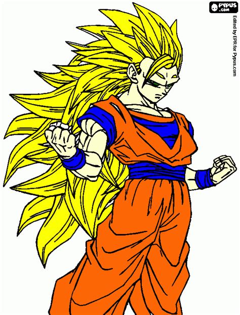 This pic is based of a poster for dragon ball z movie 13 wrath of the dragon. goku ssj fase 3 para colorear, goku ssj fase 3 para imprimir