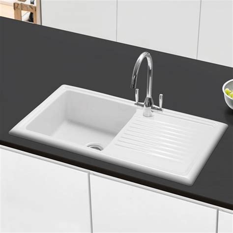 112m consumers helped this year. Caple Wiltshire 1 Bowl White Ceramic Kitchen Sink with ...