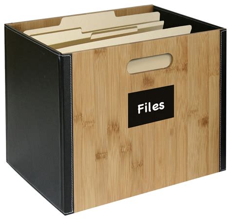 Bamboo is thus far only a very small segment of the kitchen and bath cabinet industry, but it is slowly growing in popularity as. Bamboo Storage Collection File Box - Contemporary - Filing ...