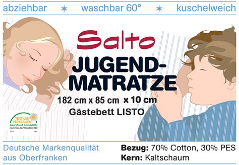 Wir unterscheiden dabei zwischen sondergrößen und sonderanfertigungen. Kaltschaum-Matratze LISTO im Sondermaß 182x85 ...