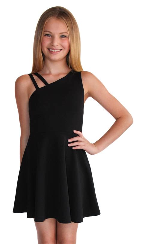 Blonde anastazie from just18 double penetrated. Black textured knit fit and flare dress with double ...