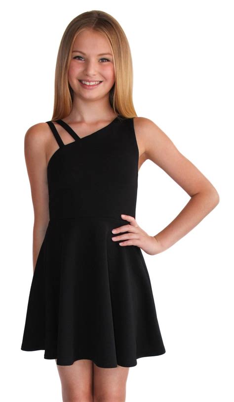 Tight teen anastazie double penetrated. Black textured knit fit and flare dress with double ...