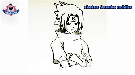 Cara menggambar uchiha sasuke | how to draw uchiha sasuke. Menggambar sketsa Sasuke uchiha| Cara gambar sketsa Sasuke ...