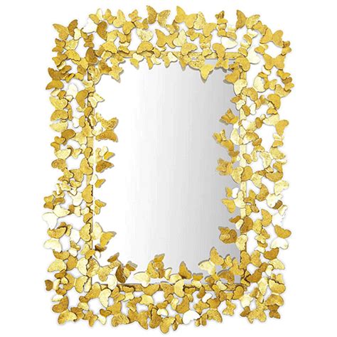 Gallery wrap canvas, framed fine art prints, framed canvas art Golden Butterfly Galore Wall Mirror in 2020 | Mirror wall ...