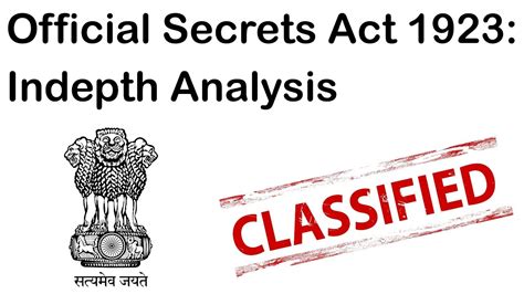 Documents classified as official secrets may be in the form of a map, plan, photograph, disc, tape sound track, film or other visual images and these include. Official Secrets Act 1923, Is it misused as a shield ...