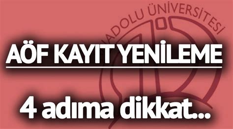 İşte anadolu üniversitesi kayıt yenileme işlemleri sizlerle. AÖF kayıt yenileme ücreti ne kadar? AÖF kayıt yenileme ...