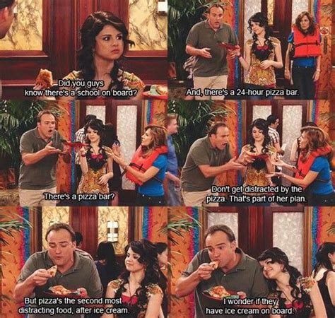 Tipton, and hannah montana comes aboard to give a concert. Funny pizza wizards of Waverly place | Disney channel ...