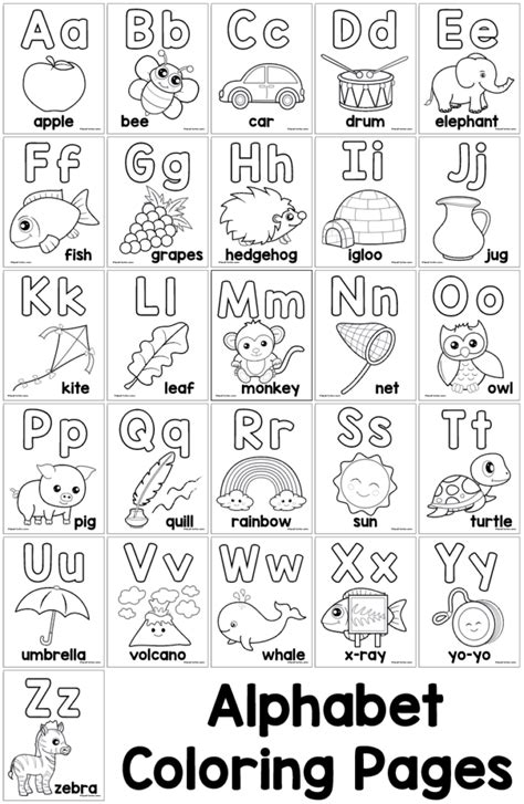 Evan thought it's been awhile, i'm still continuing my quest to take the animals from my arabic. Alphabet Coloring Pages - Easy Peasy Learners