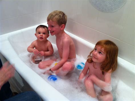 Bathing your new baby may be about much more than just cleanliness. Three Cousins in the Bath | JS3 Josh | Flickr