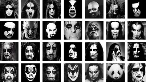 Pin on fx makeup and body paint. Different Corpse Paint Designs | Black metal, Black face ...