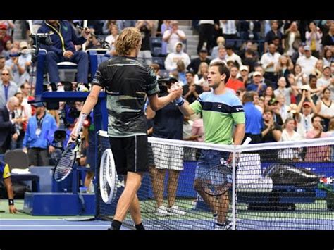 Schwartzman nagyon nincs formában, mint aki nem hiszibel hogy itt van a nagyok kozt.nem tudja. Alexander Zverev vs Diego Schwartzman | US Open 2019 R4 ...