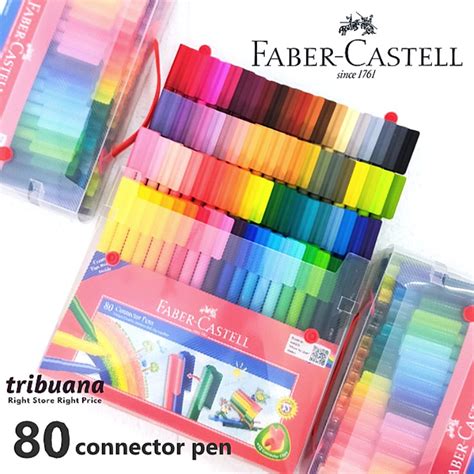 Order kotak pensil warna merah, alternatif 1 : Connector Pen 80 Warna Faber Castell Gift Case | Shopee ...