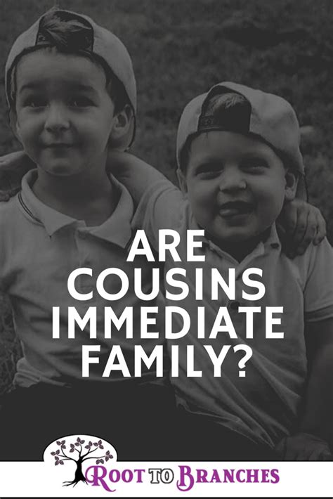 The immediate family is usually defined as a person's smallest family unit, including parents, siblings, spouse, and children. Are cousins immediate family? - Root To Branches ...