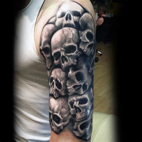 Here are the 160 best skull tattoos ever (in our opinion), including descriptions, hd photos, tips and info for the best tattoo models, designs, quotes and ideas for women, men … and even couples. 50 Skull Sleeve Tattoos For Men - Masculine Design Ideas