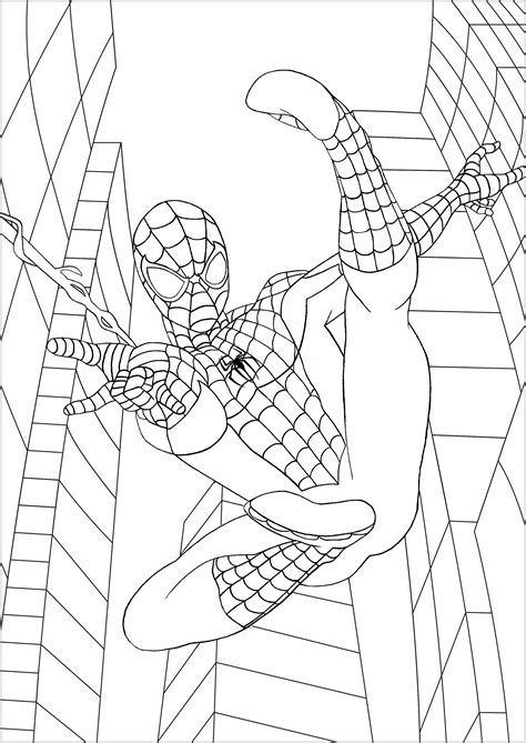 He appears in comic books published by marvel comics, feature films, television series, and the like. Spiderman free to color for kids - Spiderman Kids Coloring Pages
