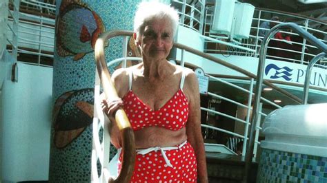 A shawl, lotion, special chocolate she likes, etc. 90-year-old rocks a bikini with the confidence we should ...