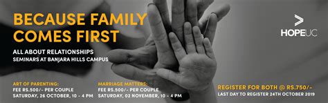 Art of Parenting and Marriage Seminars | HopeUC, India ...