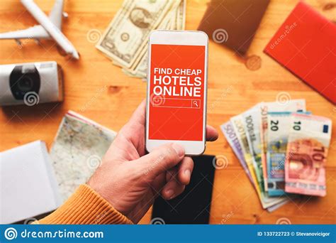 With cheap hotel booking app you will be able to simplify your hotel booking , and browse by filters such as: Find Cheap Hotels Online Mobile Phone App Stock Image ...