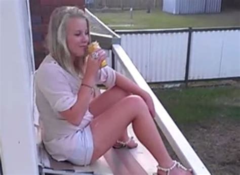 Drunk Girl Proves Alcohol and Awnings Don't Mix