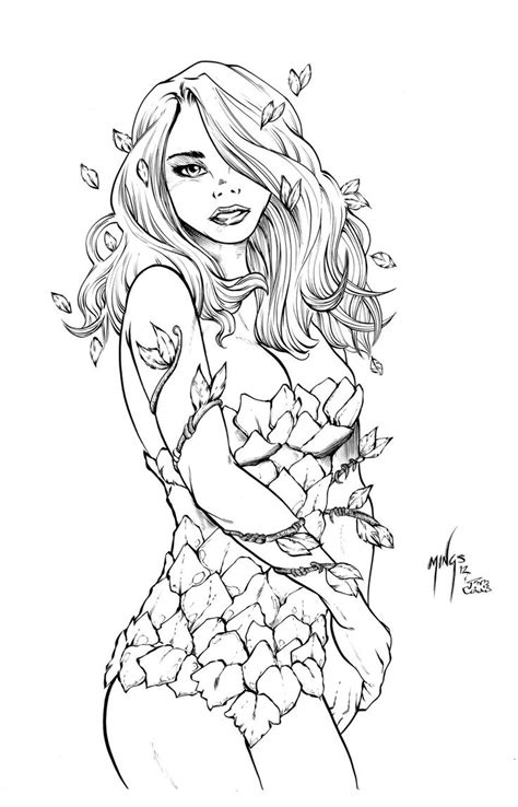 Poison ivy batman coloring pages. Pin on Coloring pages for Adults