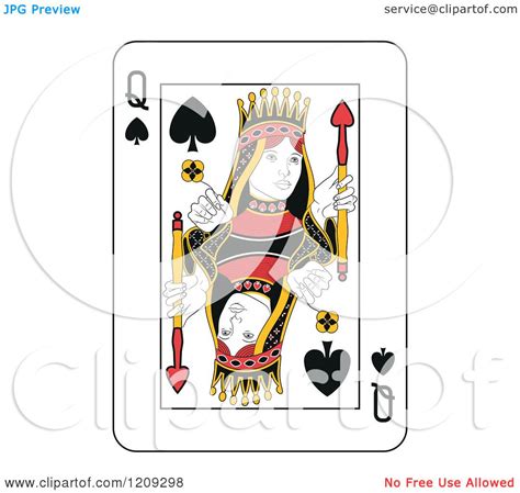 Later, i want to do a magazine and promote cards associations and artist by printing in the magazine some decks with artist name. Clipart of a Queen of Spades Playing Card - Royalty Free ...