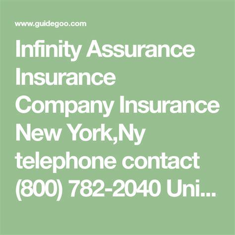 Infinity Assurance Insurance Company Insurance New York,Ny ...