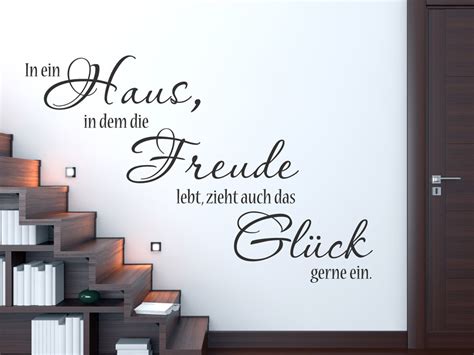 (breite x höhe) 33 x 100 cm. Wandtattoo In ein Haus in dem die Freude lebt von ...