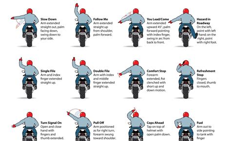 But, icbc examiners will 'test you' on this on your road test, so you do need to make. motorcycle.com - Motorcycle Hand Signals Graphic Eases ...