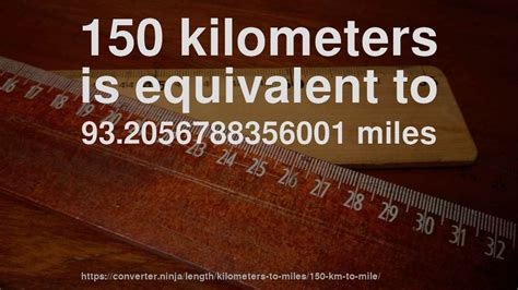 Instantly convert miles (mi) to kilometers (km) and many more length conversions online. 150 km to mile - How long is 150 kilometers in miles ...