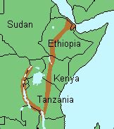 The great rift valley runs north to south for 5000 km, varies in width from. General Knowledge: Where is the great Rift Valley
