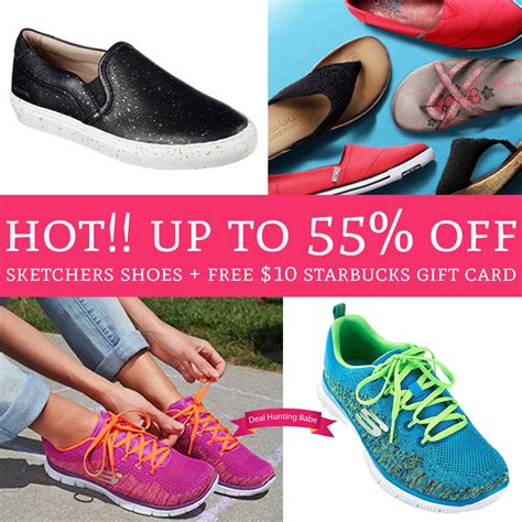 Save big on shoes and boots. HOT! Up to 55% Off Sketchers Shoes + FREE $10 Starbucks ...