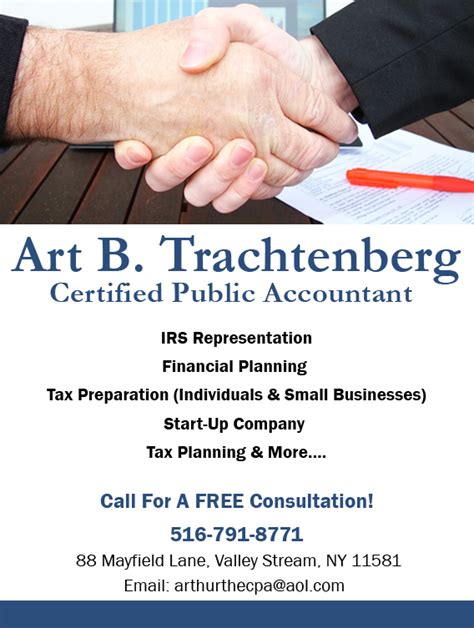 Research the requirements of the job you want to pursue. Art B Tracteberg CPA - financial planning, tax preparation ...