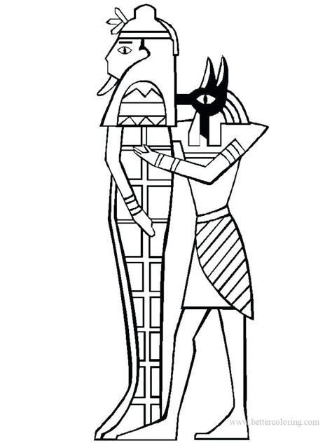 History students, enjoy a coloring page about ancient egypt, where you'll read about one of the oldest and egyptian gods: Egyptian God Anubis and Mummy Coloring Pages - Free ...