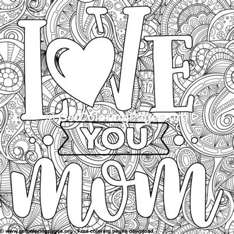 I love my mom so much! Mother - Love You Mom Coloring Pages in 2020 | Mom ...