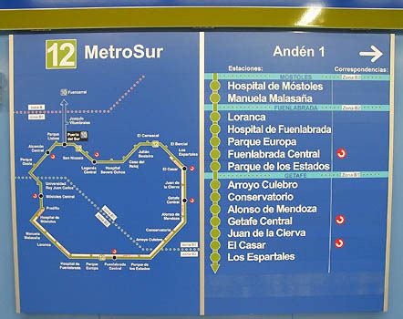 Linka metra v madridu (cs); UrbanRail.Net > Madrid Metro > Línea 12 - MetroSur