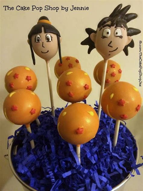 My fugly and hideous dragon ball cake pops for vanilla cake recipe : Dragon Ball Z Cake pops | Birthday treats, Cake pops, Cake