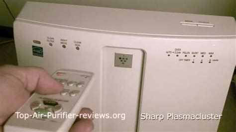 Sharp air purifiers use a unique combination of air treatment technologies to provide you cleaner, more breathable air quietly and efficiently. Sharp Plasmacluster Air Purifier Review - YouTube
