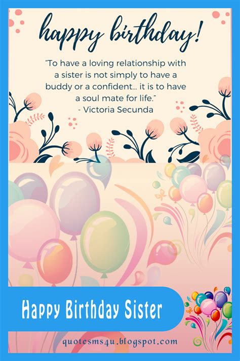 Quote sms and message: Best 20 happy birthday wishes message for sister ...