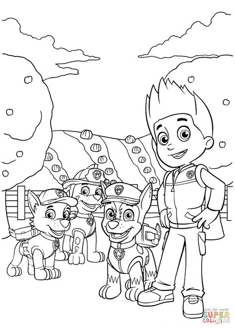 Feel free to print and color from the best 33+ chase paw patrol coloring page at getcolorings.com. Rocky, Marshall, Chase and Ryder coloring page | Free ...