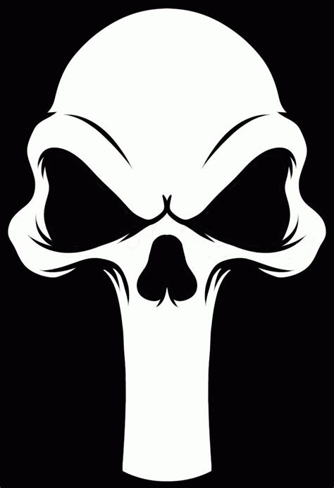 Small and large size punisher skull stencils. Pin on Tattoo Idea's...& Skulls!!