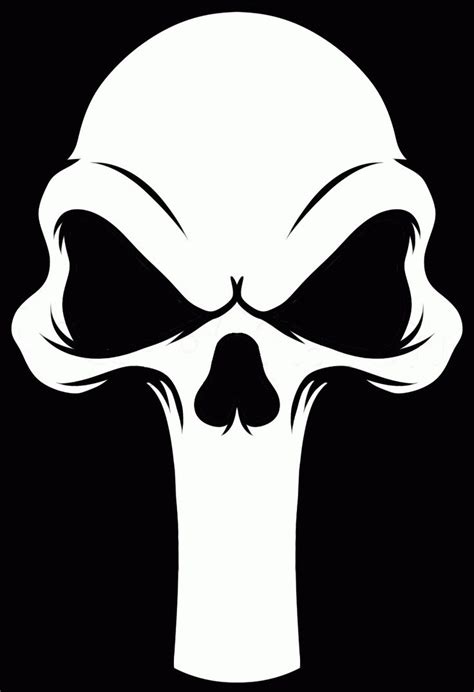 Small and large size punisher skull stencils. Pin on Tattoo Idea's...& Skulls!!